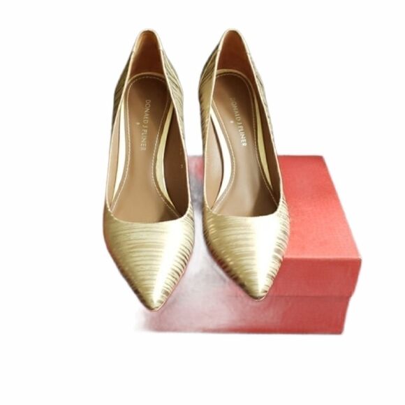 DONALD J. PLINER PRESLI-R7 PLATINO METALLIC SHOES - Picture 2 of 16